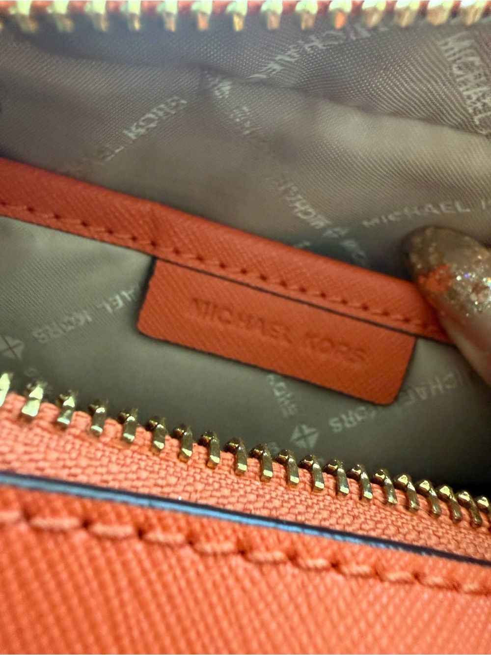 Michael Kors Genuine | Brand New| Saffiano Leather Cossbody bag | Coral Orange 🧡 - Picture 8 of 14